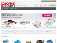 Tablet Screenshot of colorinkprint.com